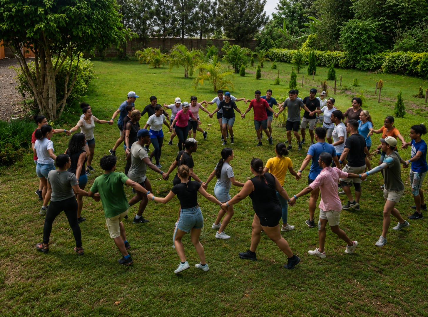 Family gathering at Relaxed Eden Gardens